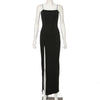 Dresses Woman Slim Waist Solid Color Split Camisole Skirt