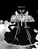 Original Japanese Lace Off-Shoulder Long Sleeve Dress Sweet Girl Kawaii Bowknot Women's Elegant Lolita Short Dresses