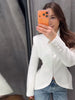 Chic Waist Cinched Women's Jacket Stand Collar Single Breasted Slim Blazer Coat Lady Spring Casual Slim Commute Outerwears