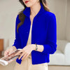 Knitted Cardigan Jacket Women Clothing Spring Winter Half High Collar Outerwear Sweater Female Casual Ladies Tops