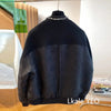 Ladies Short Jacket Spring Autumn Round Neck Lady Baseball Outerwear Versatile Loose Korean Version Women's Coat