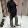Elegant Lace Patchwork Short Dress Women See Through High Collar Flare Sleeve Party Dresses Autumn Lady Evening Robes