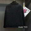 Women's Short Jacket Spring Autumn High-grade Tweed Lady Casual Outerwear Solid Single Breasted Ladies High-Quality Coat