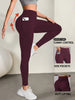 Women's Soft Leggings with Pockets, High Waisted Tummy Control for Yoga Workout and Casual Lounge Wear Comfort
