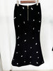 High Street Designer Jacket Women's Color Block Sequined Blazer Mermaid Long Skirt