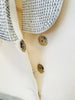 Designer Long Blazer Women's Stylish Backless Diamonds Beaded Shawl Collar Long Blazer