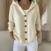 Women Autumn Winter Knitted Sweaters Cardigans Coats Long Sleeve Hooded Knitwear Outerwear Jackets