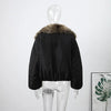 Women's Warm Faux Fur Spliced Cotton Coats Loose Lapel Long Sleeve Pockets Thicken Jacket Winter Lady Chic Outwear