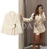 Lady Elegant Sashes-Buckle Blazer Spring Commute Blazer Women High Street Dinner Dating Blazer