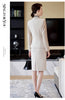 Apricot Suits Women Autumn Temperament Business Formal Blazer And Skirt Sets Office Ladies Work Wear Black