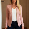 Women Long Sleeve Cardigan Casual Suit Jacket Spring Female Top Autumn Professional Wear Korean Coat S-5XL