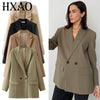 Women's Blazers Office Wear Woman Brown Khaki Off White Black Blazer Woman Long Sleeve Fitted Jacket Blazers