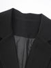 Black Bandage Buckle Causal Blazer Women Lapel Long Sleeve Loose Fit Jacket Tide Spring Autumn 30A2051