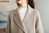 Stylish Long Sleeve Loose Pockets Women Woolen Jacket Autumn Winter Elegant Lapel Thick Female Jackets