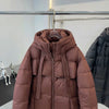 пуховик женский зимний Warm Winter Women Coat Long Jacket Korea Oversized Loose Hooded Coats Female Casual Long Overcoat 다운패딩