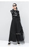 Korean Woman Pants Black Loose False Two-piece Wide Legs Pants Ladies Casual Streetwear Hurajuku Trousers Ladies