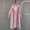 Pleated Lapel Collar Autumn Winter Thickened Pleated Women's Trench Coat Chic Loose Single Breasted Cotton Jacket