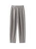 Simple Women's Two Piece Set Dragon Scale Long Sleeve Notched Pleated Blazer And Elastic Waist Straight Pants 2DB4432