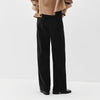 Women Pants Fleece Lined Panelled Design Loose Fit Barrel Leg Elastic Waist Minimal Style Everyday Style Winter
