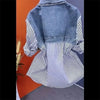 Women Denim Blouse Jacket Spring Autumn Korean Splicing Ladies Cowboy Shirt Tops Casual Stripe Female Windbreaker