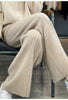 Women's Cashmere Pants 100% Merino Wool Broadfoot Pants Women's Knit Loose Knit Pants Fall/Winter Women's Thick Pants