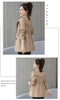Women's Trench Coats Spring Autumn Jackets Lined Casual Coat Suit Collar Women Korean Women's Jacket Slim Pink
