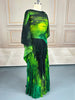 Niche Chic Printting Pleated Women's Two Pieces Set Irregular Pullover Top And Elastic Waist Wide Leg Pants 2DB3867
