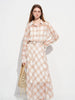 Retro Checkered Elegant Commuter Dress for Women Spring Quick-Drying Easy-Care WIth Inner camisole Dress
