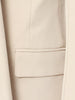 Women Apricot Irregular Big Size Elegant Blazer Scarf Collar Long Sleeve Jacket Spring Autumn 1DH4167