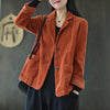 Spring Autumn Corduroy Short Jacket Versatile Women's Casual Coat 5XL Large Size Solid Loose Female Corduroy Outwear
