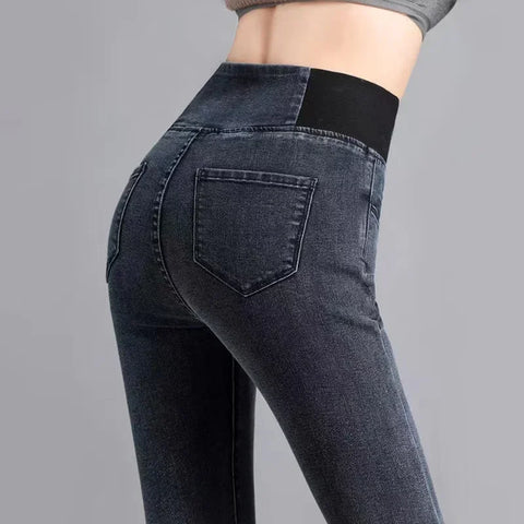 Elastic Waist Skinny Jeans Women Spring Slim Stretch Denim Pants Vintage Pencil Vaqueros Mom Pantalones De Mujer