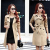 Purple Windbreaker Women Mid-Long Trench Coat Spring Korean Slim Waist British Casual Autumn Coat With Belt Outwear Top