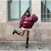 Stand Collar Layered Zipper Cotton Jacket Woman Loose Solid Color Long Sleeves Casual Coat Versatile Street Women's Warm Jackets