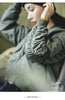 Women's MA-1 Cotton-padded Cropped Jacket Thickened Windproof Casual Winter Outwear Blue Baseball Bomber Coats Female Tops