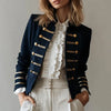 Vintage Commuter Coat Women Autumn European American Slim Fit Top Elegant All-match Double Breasted Jackets Outerwear