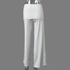 High Waist Single Breasted Women Pants White Double Layer Solid Long Trousers Autumn Loose Casual Outdoor Streetwear