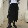 Women Carrot Pants Elastic Waist Loose Casual Solid Pocket Japanese Vintage Trousers Female Mom Wide Leg Pants Clothes