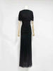 Women Ruched Maxi Dress Asymmetric Draped Sleeve High Neck Bodycon Mermaid Formal Evening Party Gown