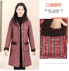 Winter Coat Vintage Velvet And Thickening Single breasted Cotton Coat for Women Fit Cotton Clip Warm Long Parka Plaid Coat