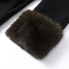 Elegant Faux Fur Thicken Jackets Women's Long Sleeves Pockets Patchwork Belts Hoodie Coat Winter Chic Warm Outerwear