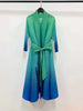 Contrast Color Pleated Dress For Women Open Stitch Belt Midi Elegant Dresses Ladies Party Clothing Spring 2R7326