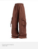 Women Cargo Pants Loose Comfortable Breathable Lightweight Multiple Pockets Cargo Long Pants Fitness Running Casual Pan