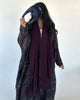 Middle Eastern Women Muslim Abayas Casual Islamic Kaftans Maxi Dresses Full Sleeve Arabian Jilbabs Open Front Abaya With Hajib