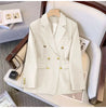 Blazer Women Spring Casual Long Sleeve Outerwears Slim Black Double Blazers Feminino Jackets Streewear