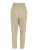Women Elegant Autumn High Waist Slim Straight Casual Trousers Polyester Solid Color Office Lady Cropped Pants