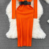 Elegant Turtleneck Long Sleeve Knit Soft Tight Pencil Dress with Belt Slim Warm Sweater Vestido Sexy Women Winter Robe