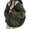 Autumn Winter Thicken Jackets Women Casual Loose Zipper Warm Fleece Hooded Parkas Female Double-Layer Simple Plush Coats