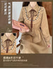 Art Mori Girls Long Dress Autumn Winter Basic Wear Retro Vintage Japan Style Doll Neck Cute Sweet Ribbon Bow Tie Corduroy Dress