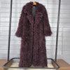 Colorful Women's Furry Coat Rose Pink Faux Fur Coat Suit Collar Autumn Winter Thick Cardigan Long Overcoat Chic 2DB5859