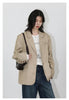 Retro Women Blazers Korean Casual Laple Loose Solid Office Lady Suit Jackets Female Clothing Spring Autumn